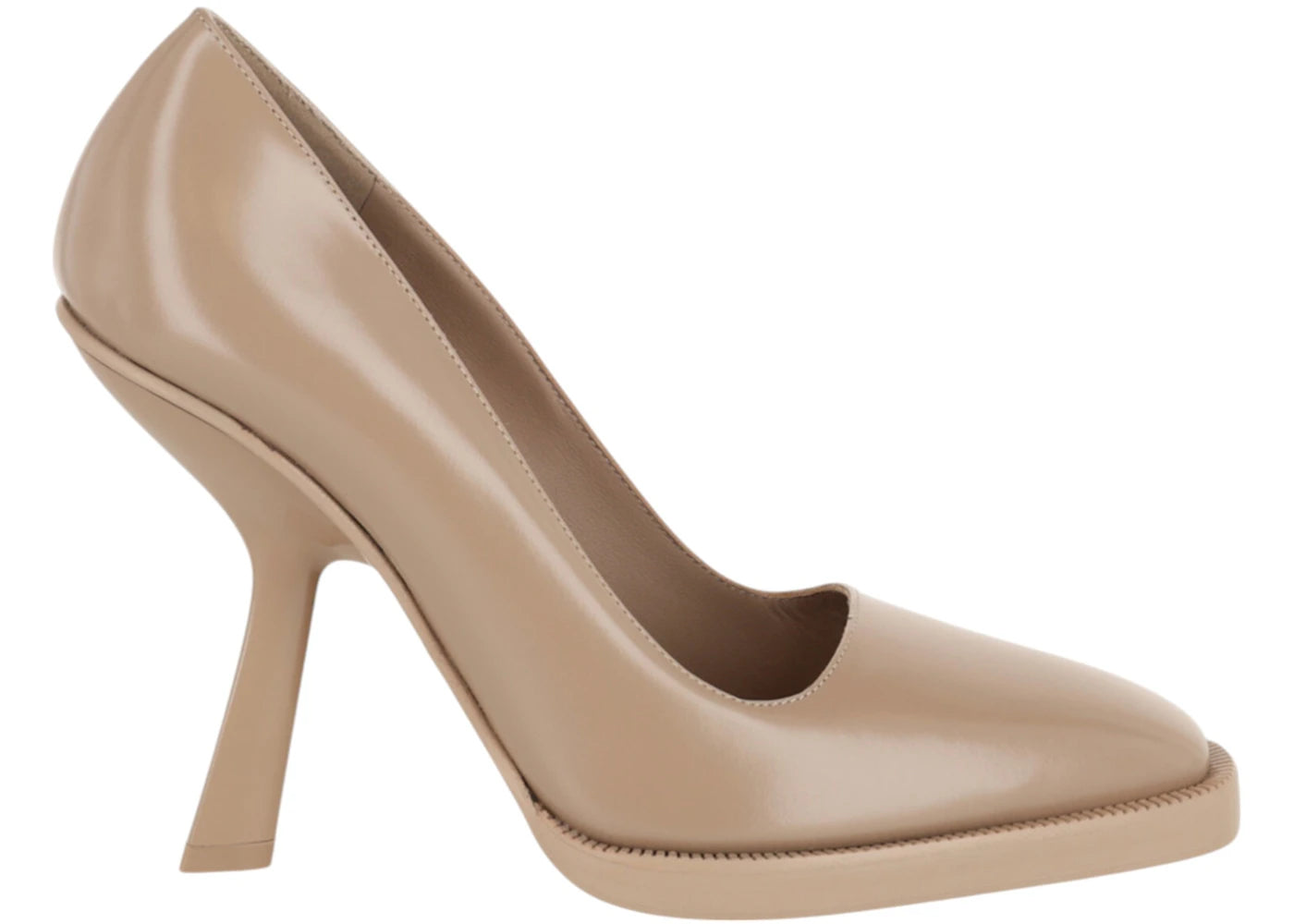 Ferragamo Anser X5 Leather Pumps Beige White (Women's)