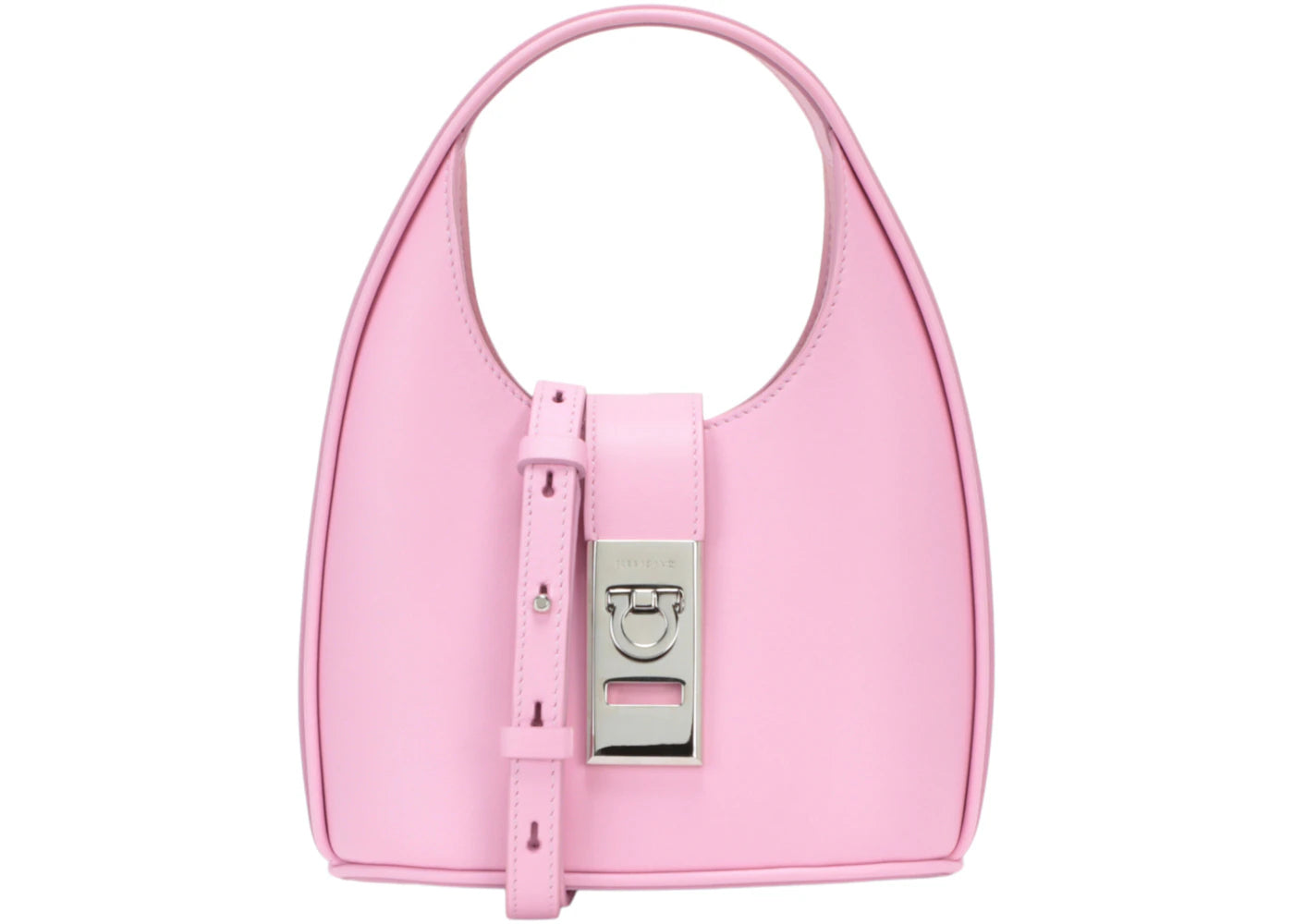Ferragamo Archive Gancini Leather Hobo Bag Pink