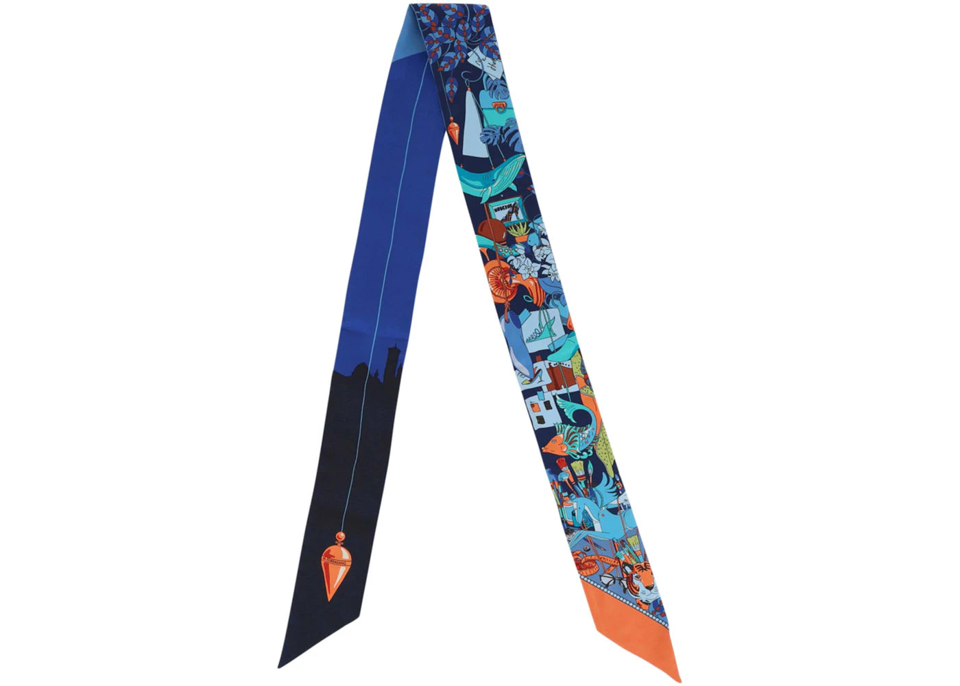 Ferragamo Assorted Animal Graphic Print Scarf Blue