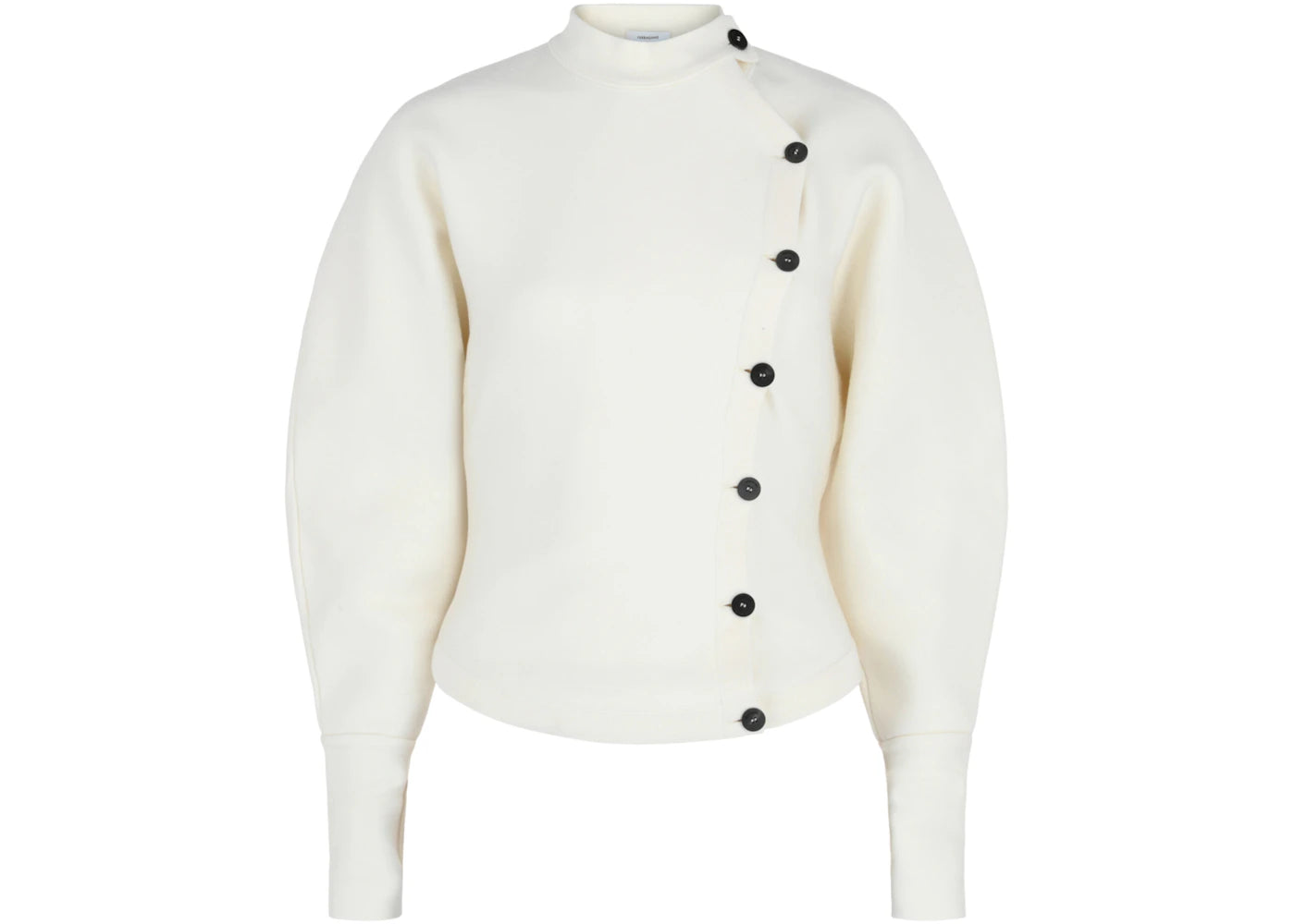 Ferragamo Asymmetrical Buttoned Cardigan White