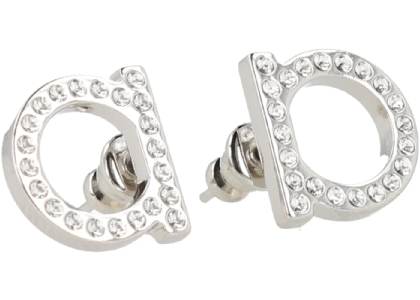 Ferragamo Crystal-Embellished Bijoux Earrings Grey