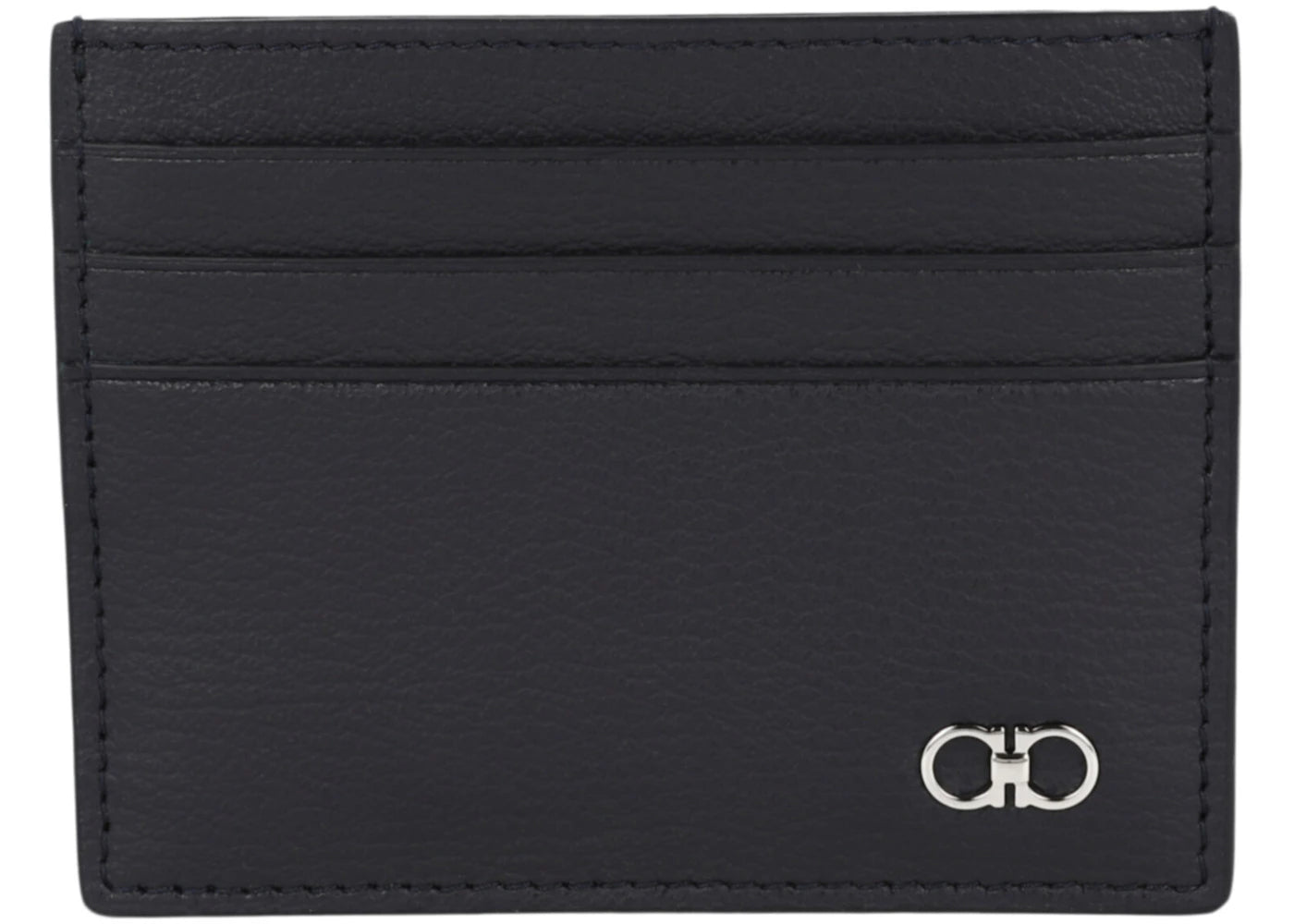 Ferragamo Gancini Leather Card Holder Blue