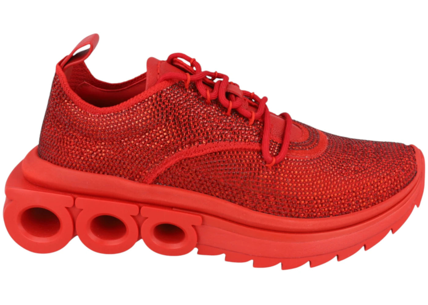 Ferragamo Nima Strass Crystal Embellished Sneakers Red (Women's)