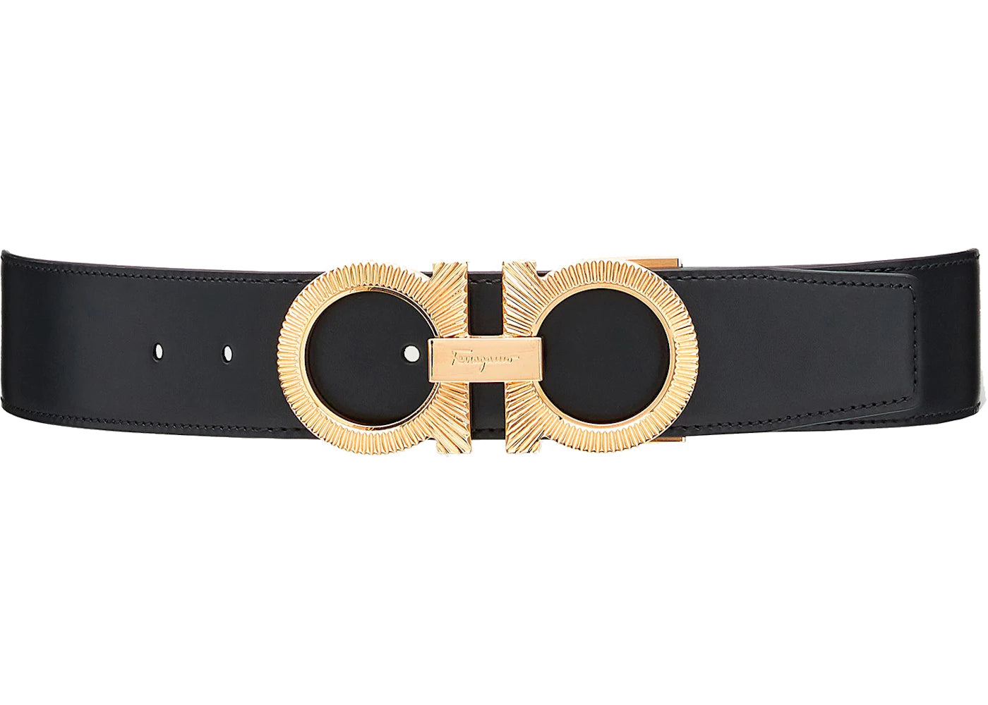 Ferragamo Reversible And Adjustable Gancini Belt Black/Rhinoceros Grey