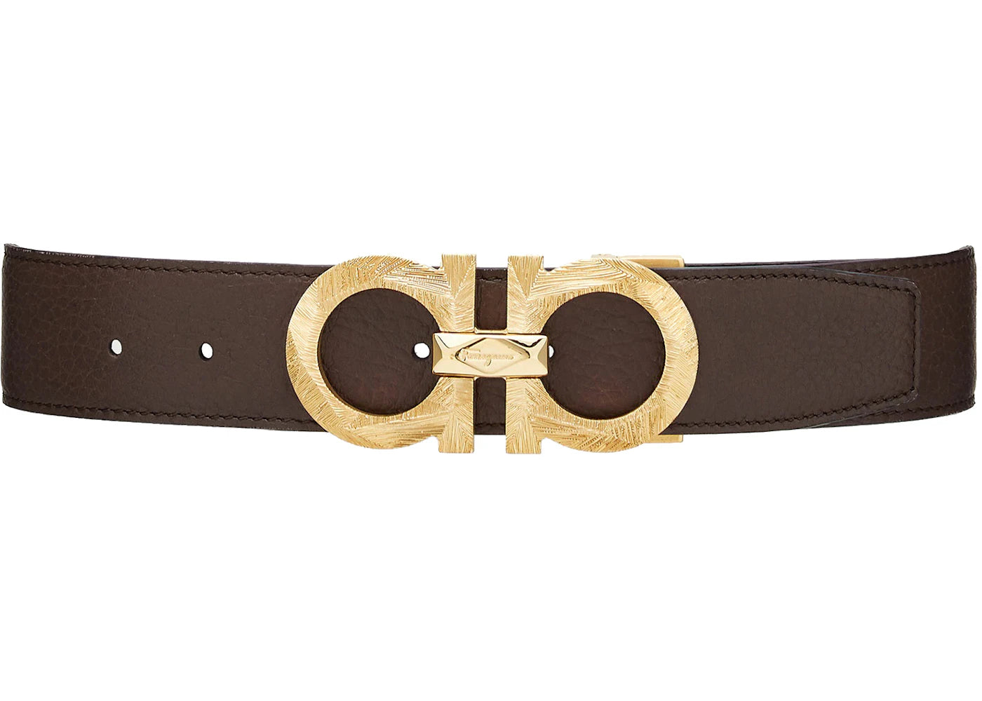 Ferragamo Reversible And Adjustable Gancini Belt Brown/Black