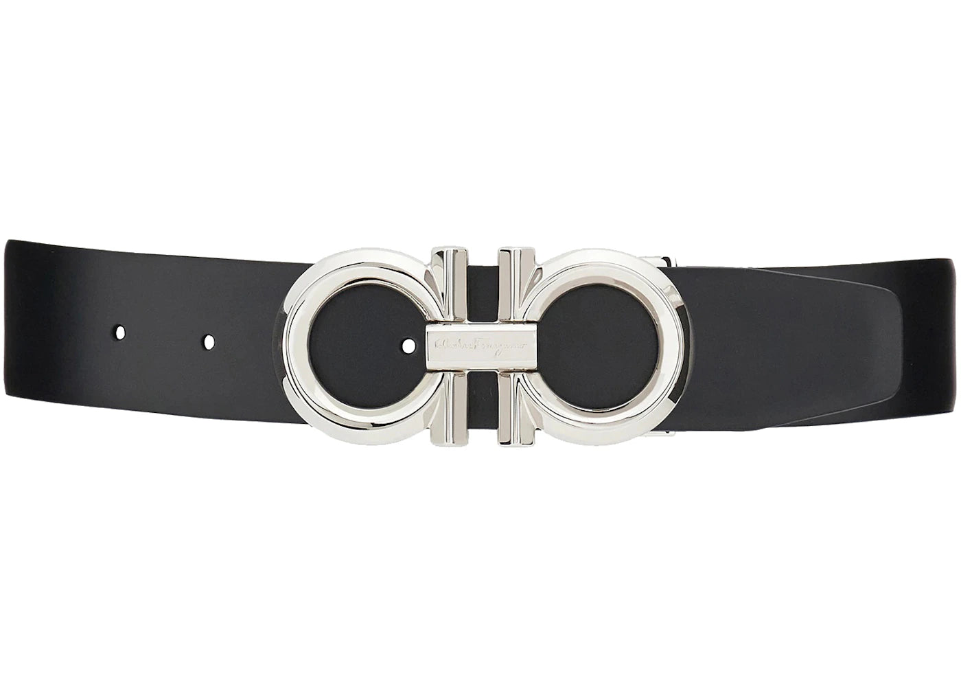 Ferragamo Reversible And Adjustable Gancini Belt Palladio Black/Hickory