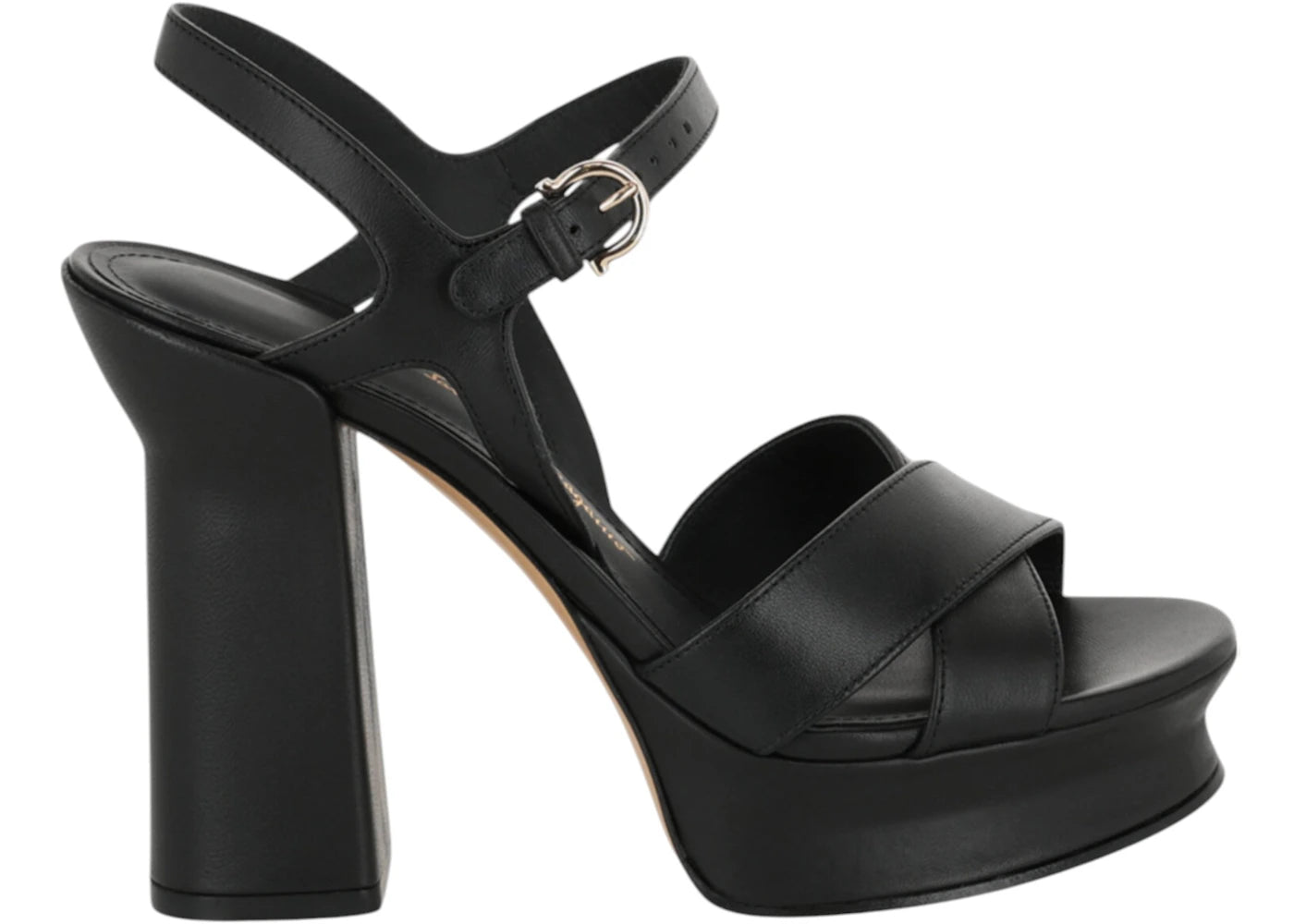 Ferragamo Sonya Platform Heel Sandals Black (Women's)