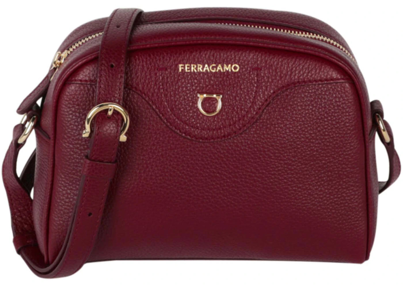 Ferragamo Travel Camera Crossbody Burgundy