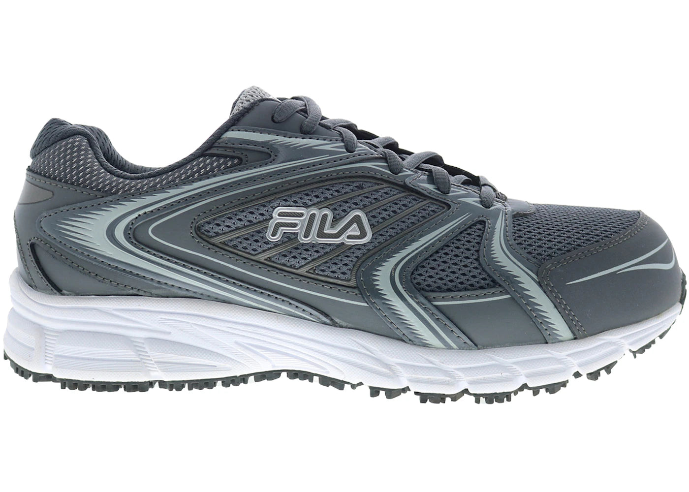 Fila Memory Reckoning 9 Slip Resistant Composite Toe Grey White White (Women's)