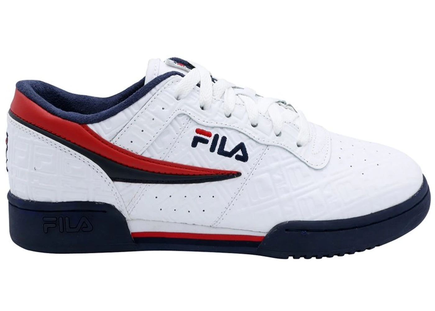 Fila Original Fitness Embossed Logo White Navy Red