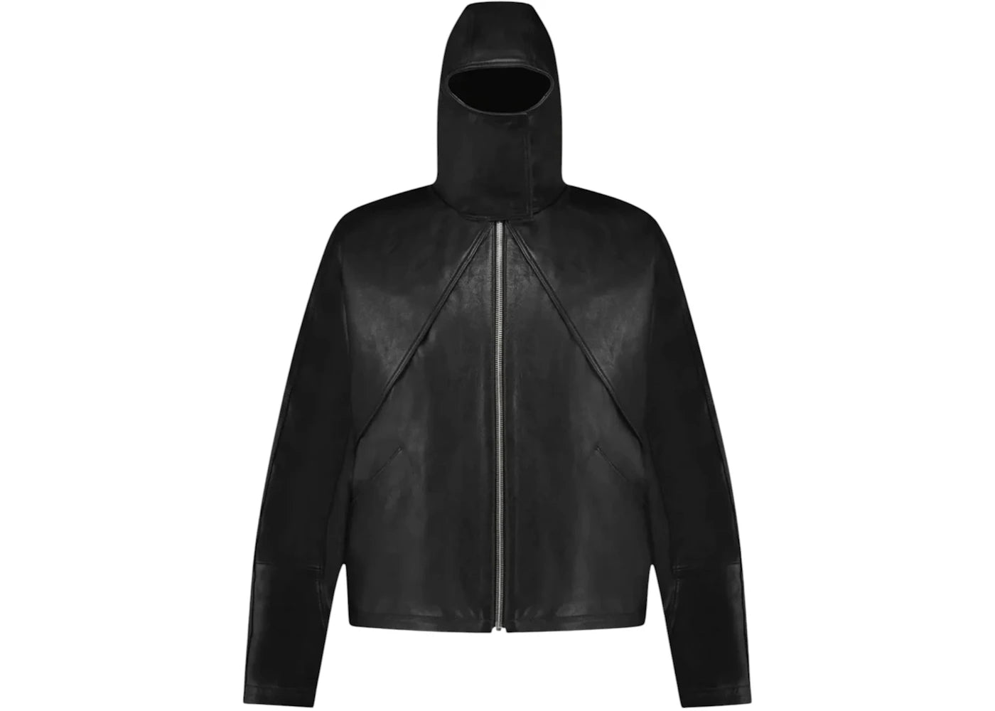 Flaneur Leather Balaclava Jacket Black