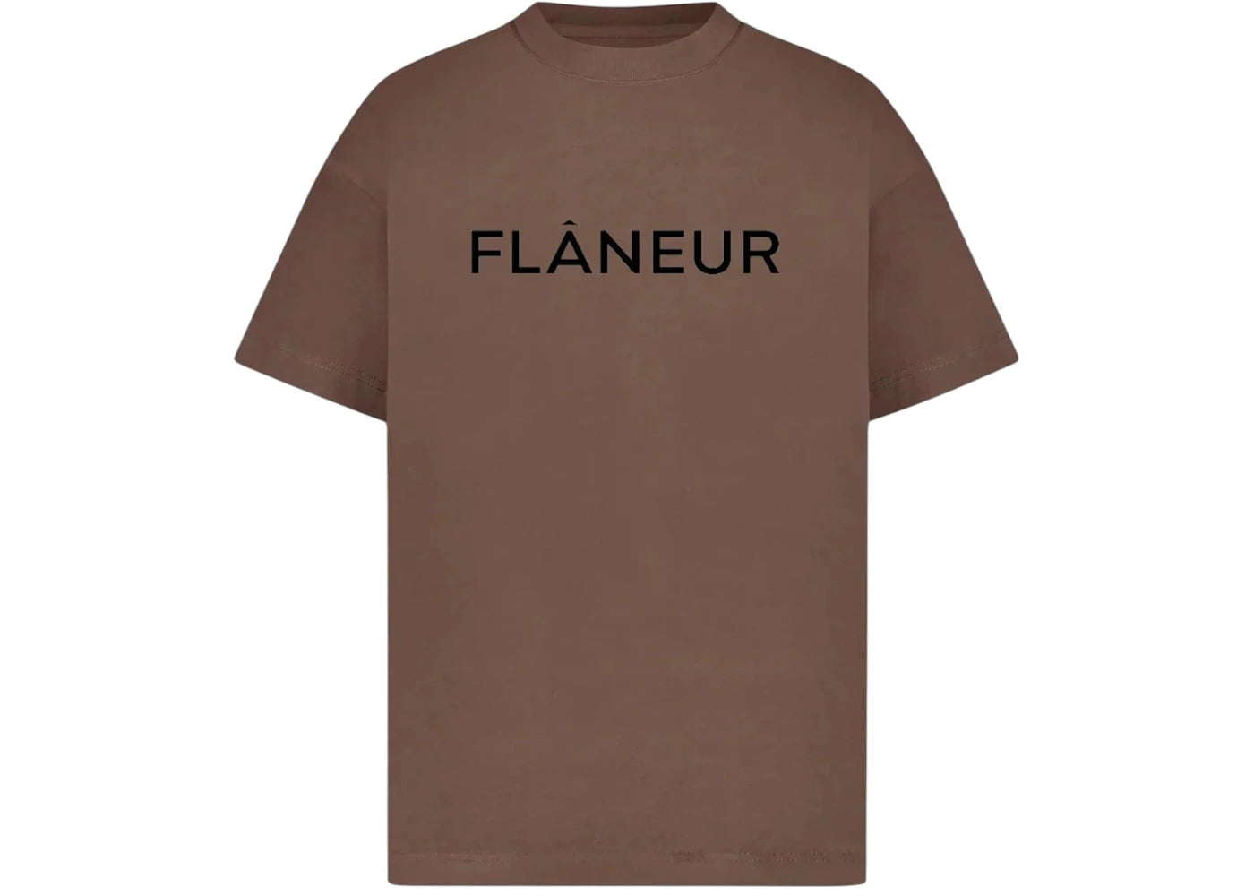 Flaneur Printed Logo T-shirt Brown