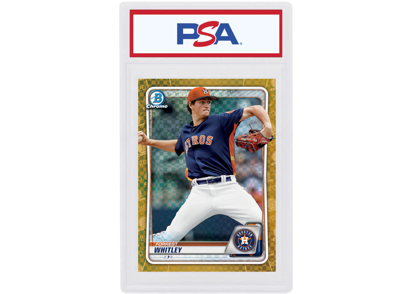 Forrest Whitley 2020 Bowman Chrome X Gold X-Fractor /3 #BCP-192 (PSA or BGS Graded)