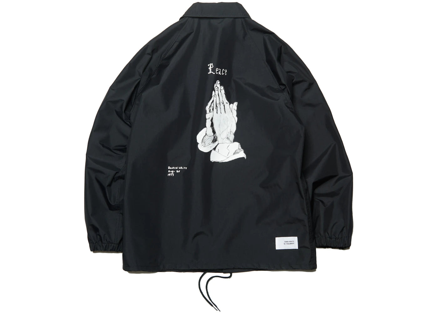 Fragment x Dondi White Coach Jacket Black
