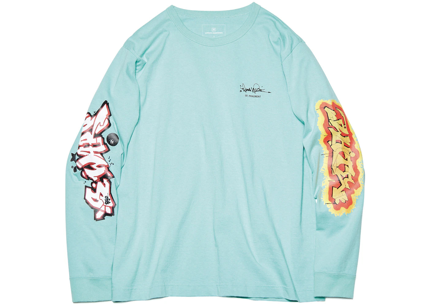 Fragment x Dondi White Graffiti Wide Cut L/S Tee Light Blue