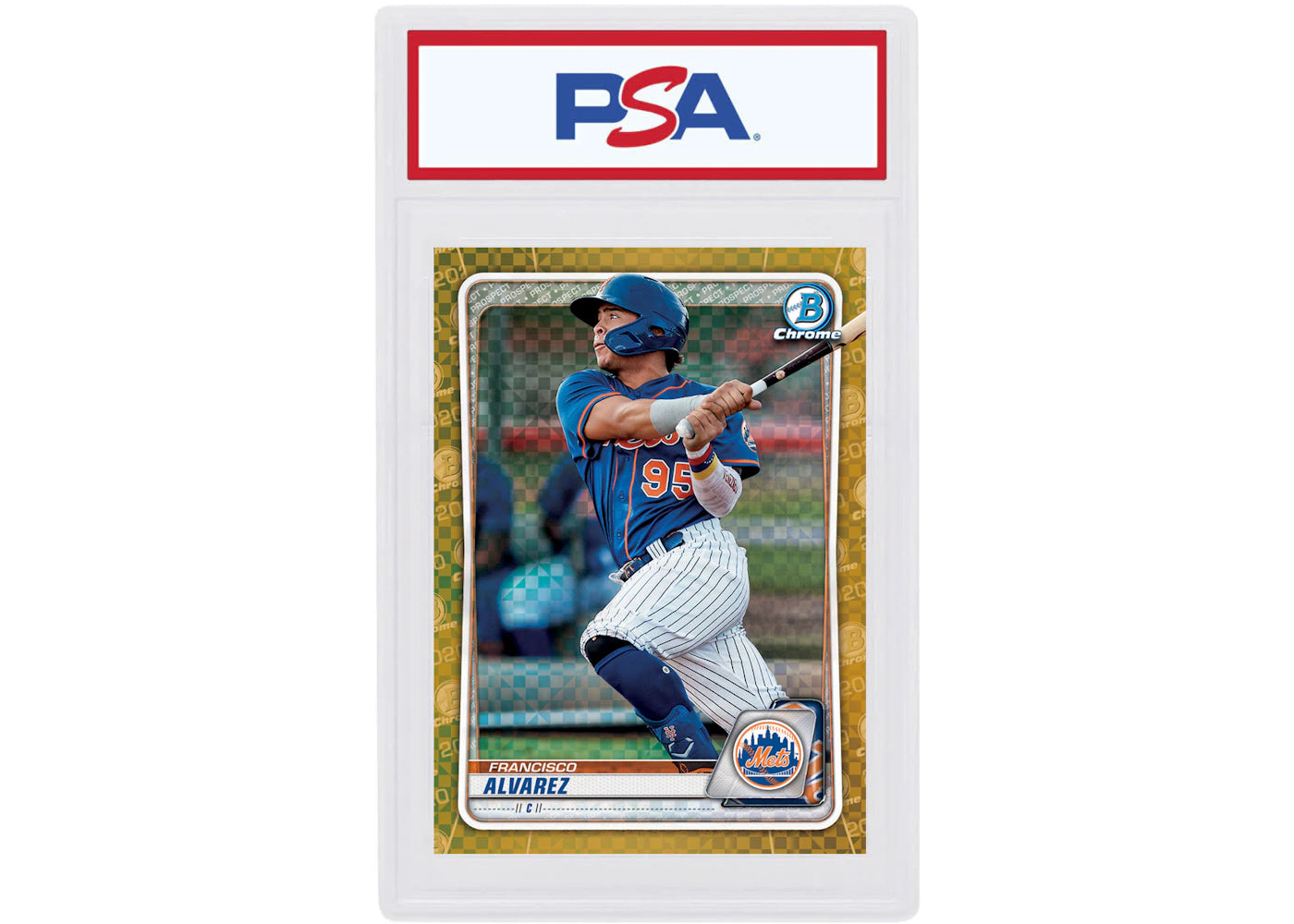 Francisco Alvarez 2020 Bowman Chrome X Gold X-Fractor /3 #BCP-198 (PSA or BGS Graded)