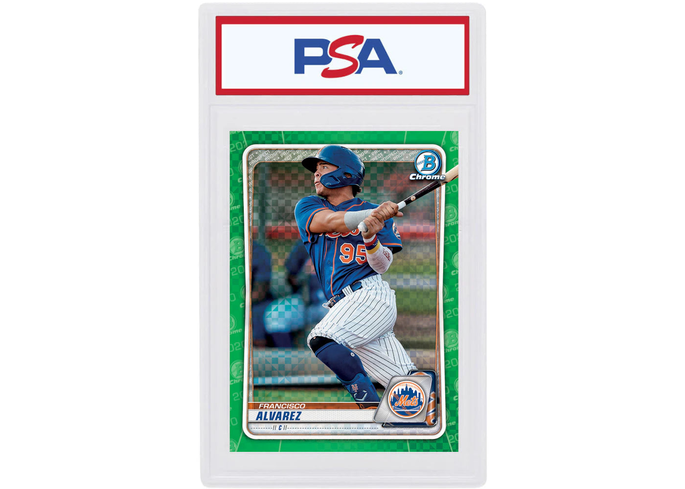 Francisco Alvarez 2020 Bowman Chrome X Green X-Fractor /31 #BCP-198 (PSA or BGS Graded)