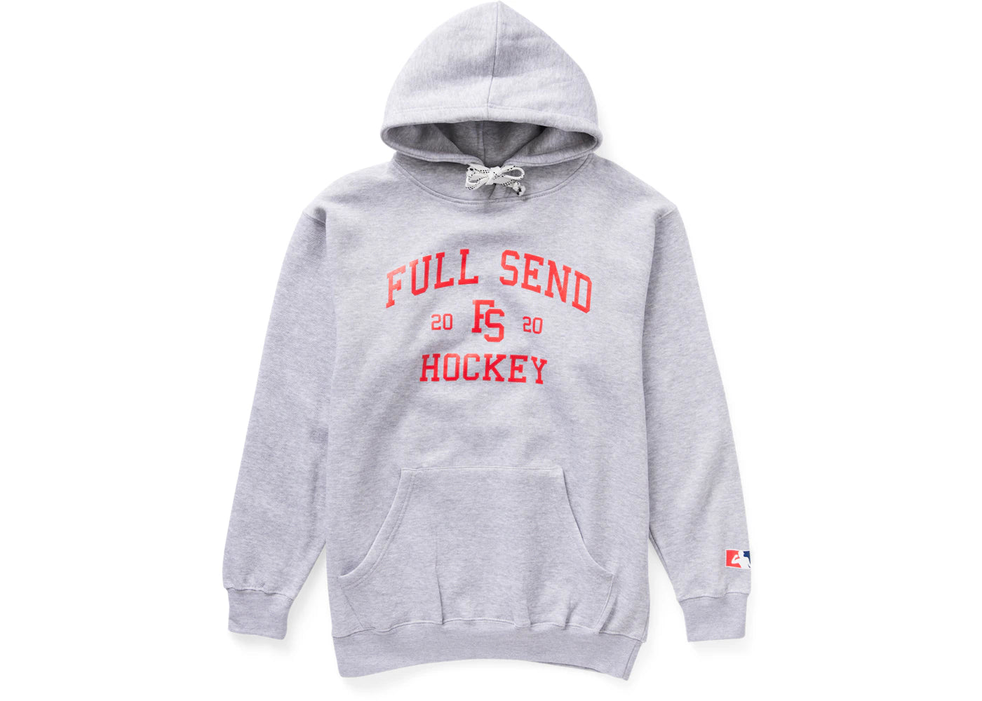 Full Send Collegiate Hockey Hoodie Grey/Red