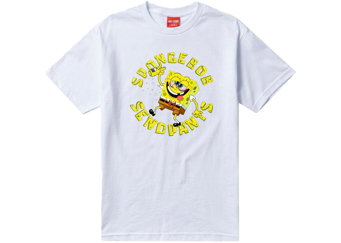 Full Send Spongebob Sendpants Tee White