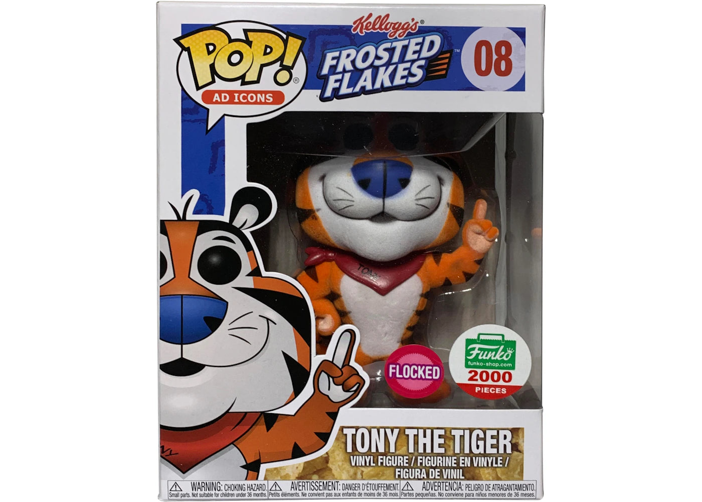 Funko Pop! Ad Icons Frosted Flakes Tony the Tiger (Flocked) Funko Shop Exclusive Figure #08