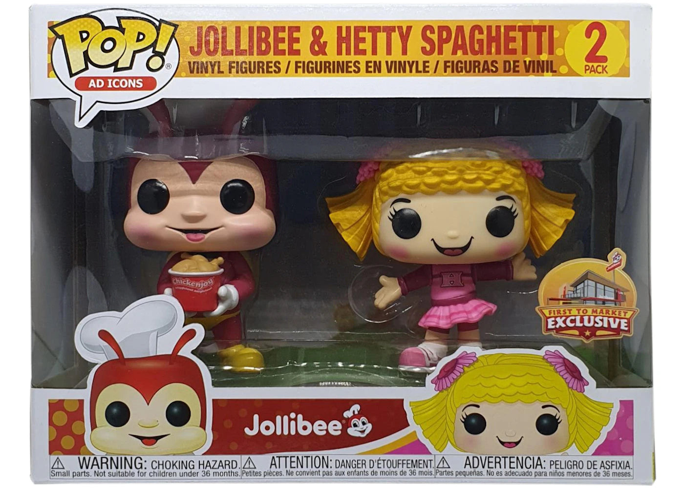 Funko Pop! Ad Icons Jollibee & Hetty Spaghetti Jollibee First To Market Exclusive 2 Pack