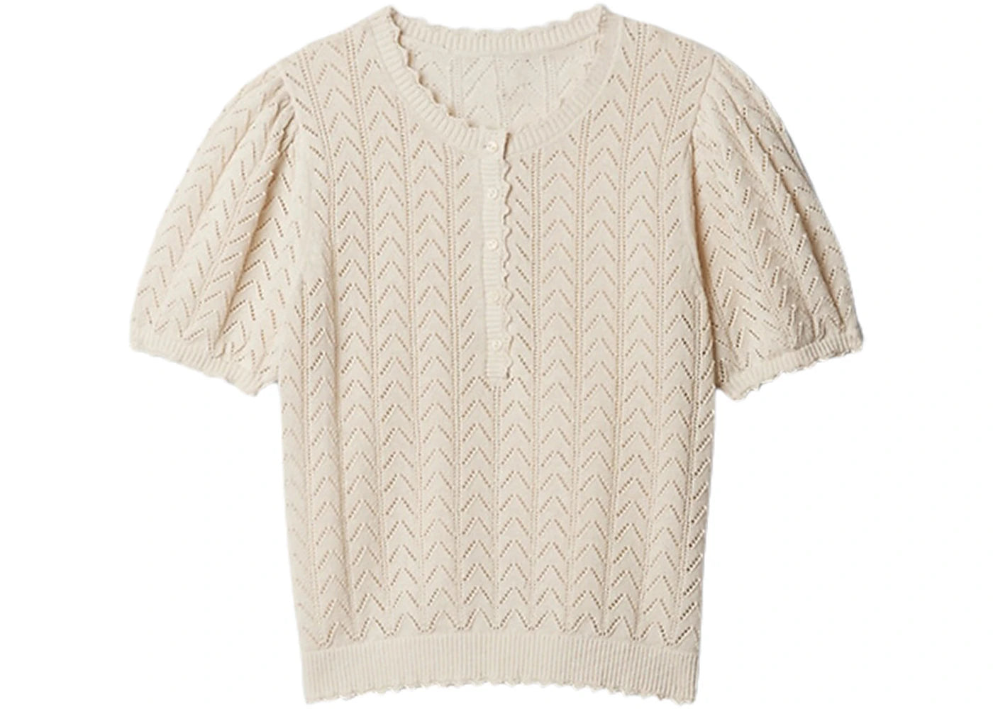 Gap x DÔEN Linen-Blend Pointelle Sweater Chino Beige
