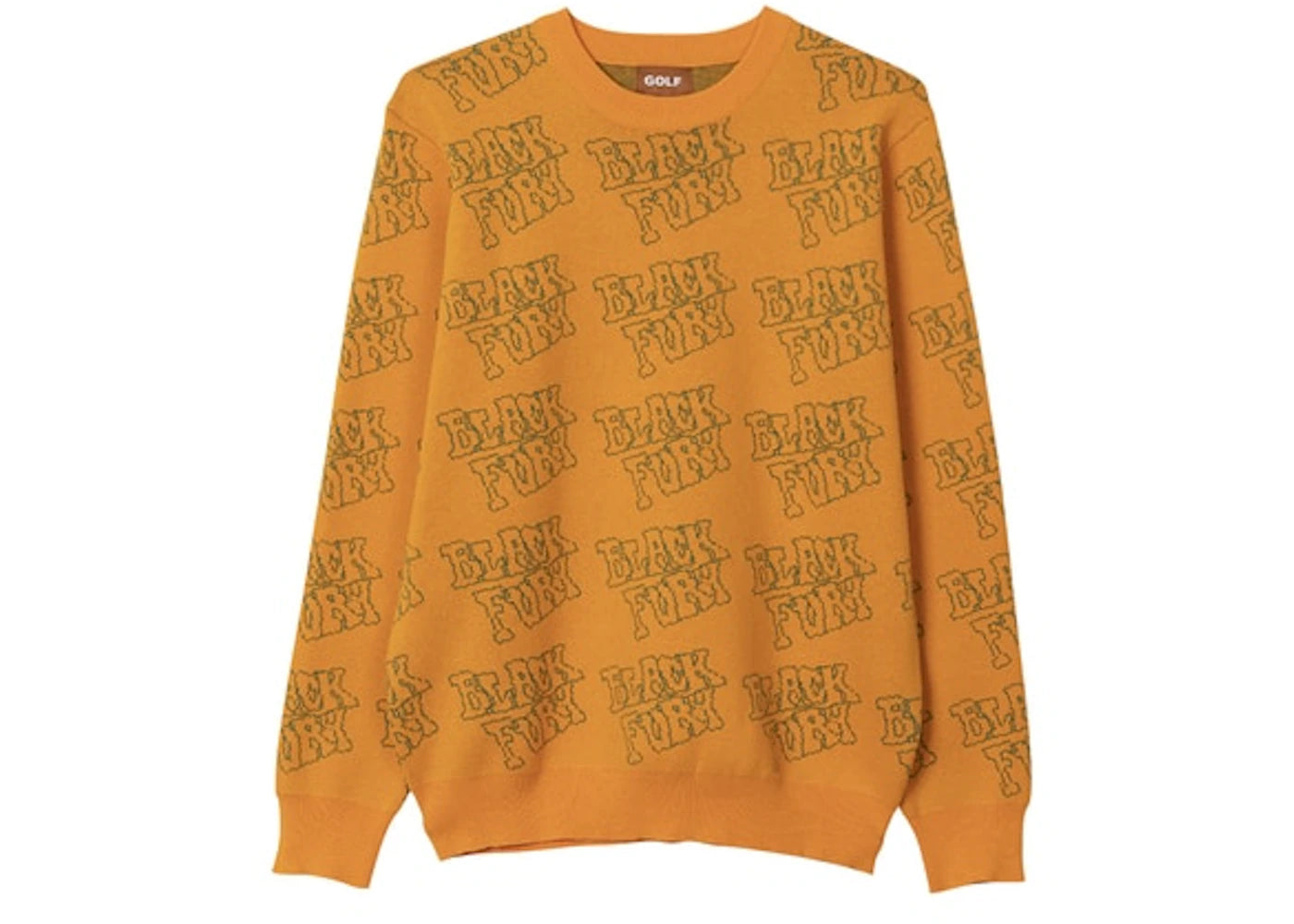 GOLF Black Fury Jacquard Sweater Orange