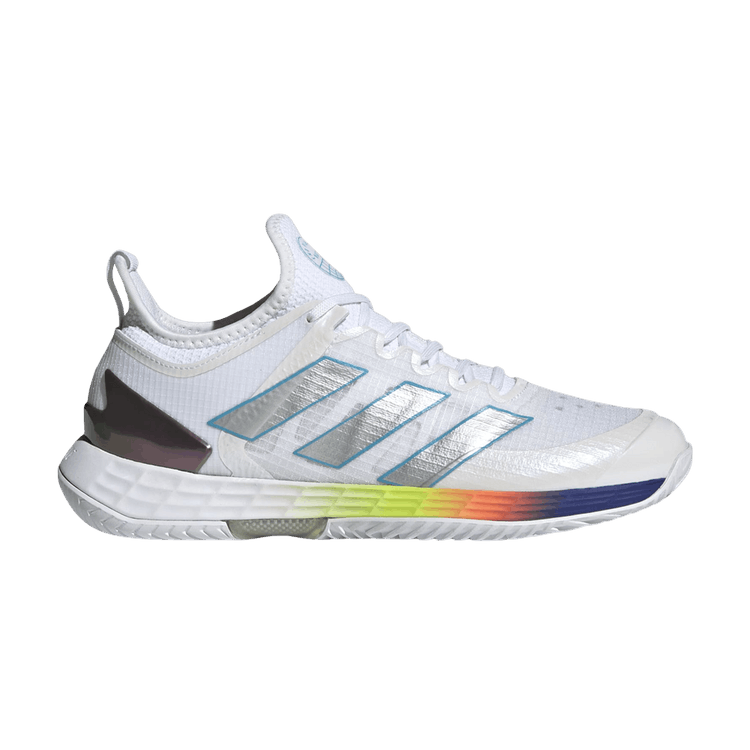 adidas Adizero Ubersonic 4 Cloud White Silver Metallic Bright Cyan (Women's)