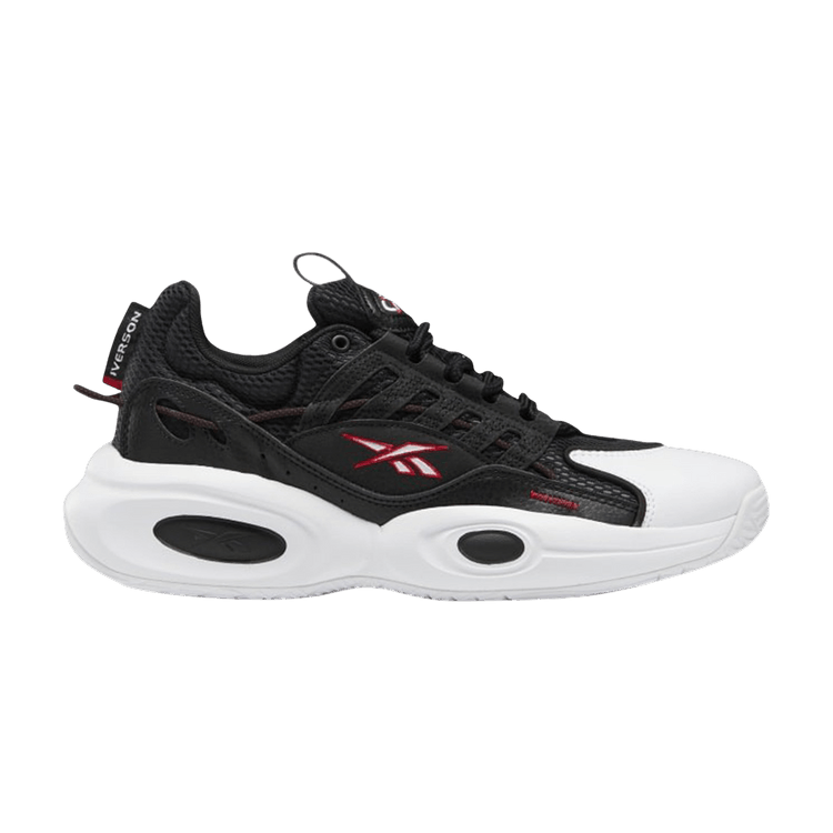 Reebok Solution Mid Black White Vector Red