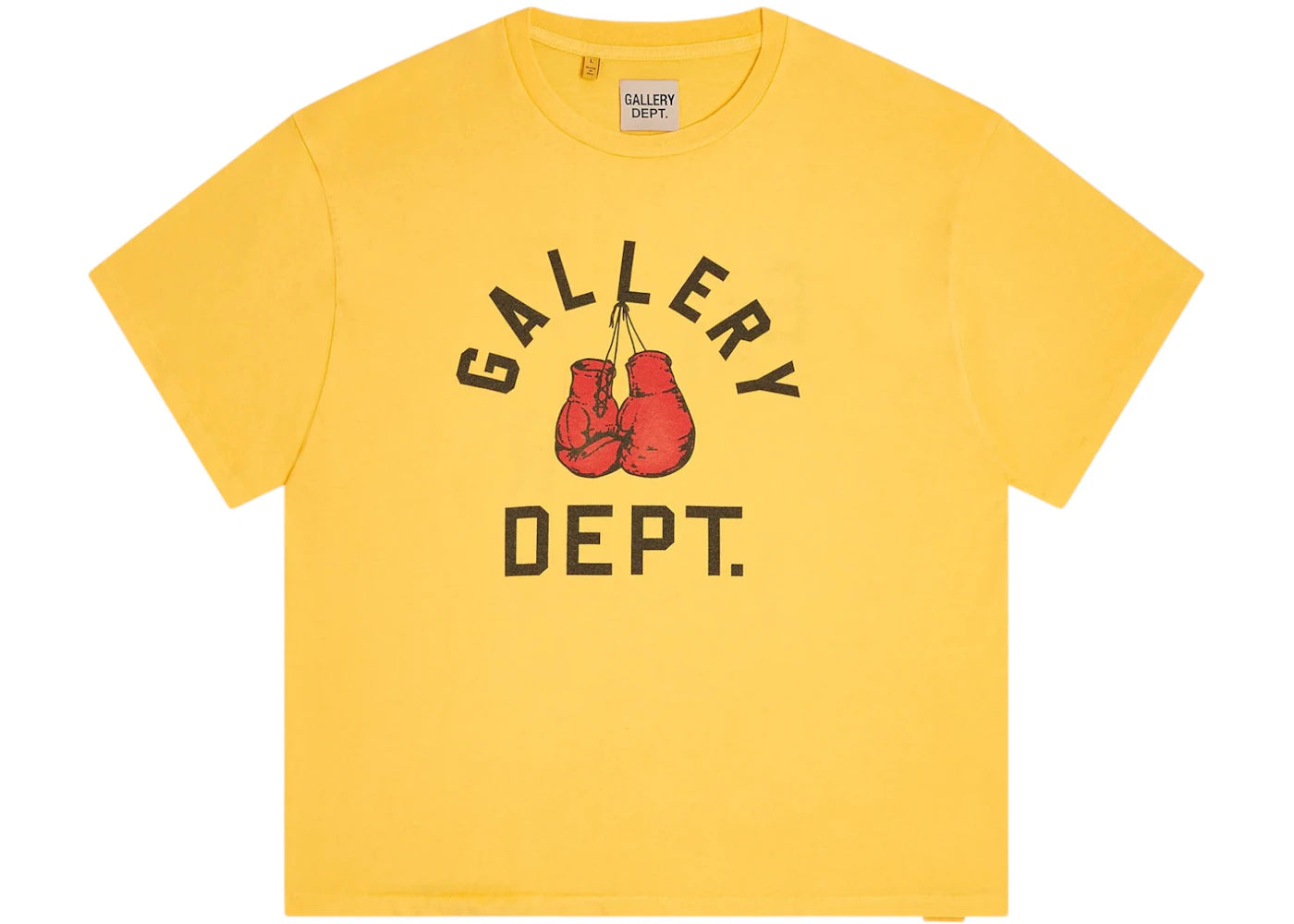 Gallery Dept. Boxing Merch T-shirt Gold Yellow