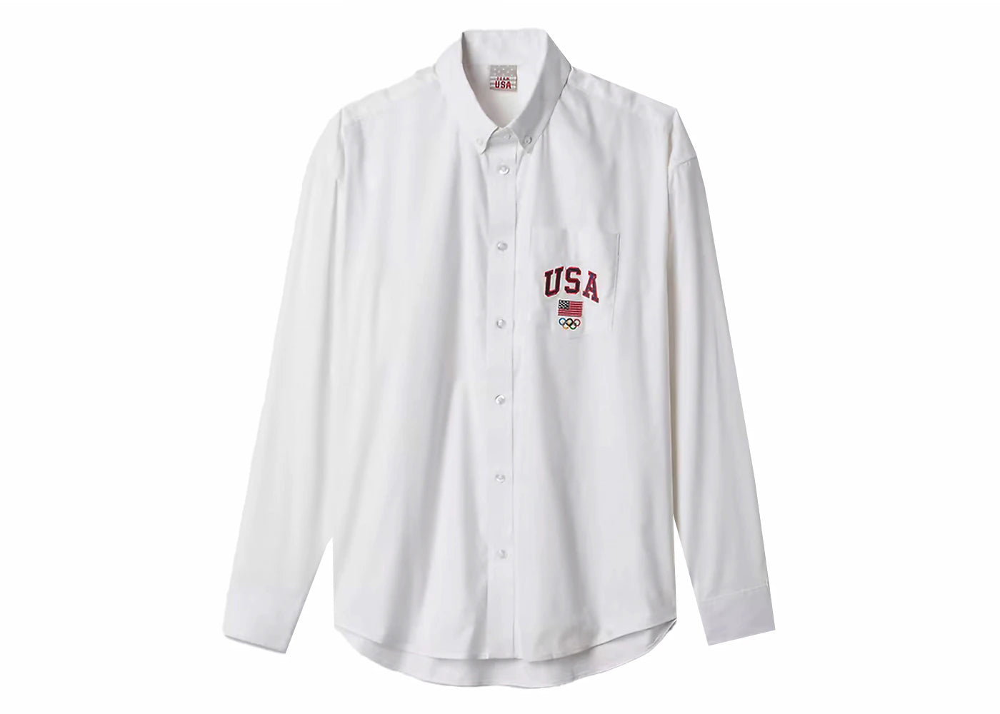Gap Team USA Oversized Oxford Shirt New Off White