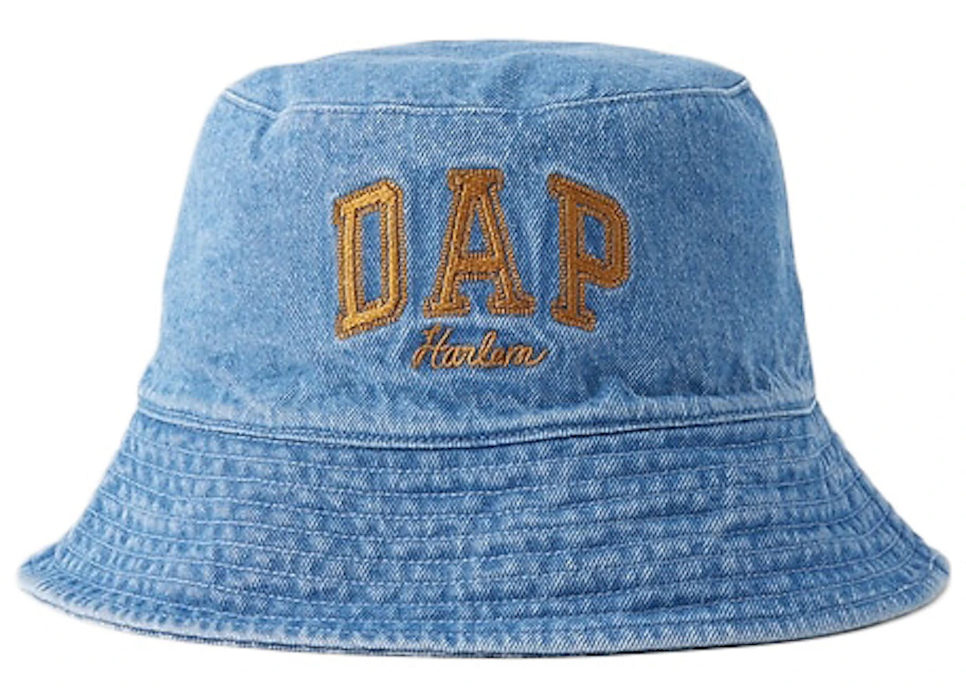 Gap x DAP Reversible Logo Denim Bucket Hat Light Indigo