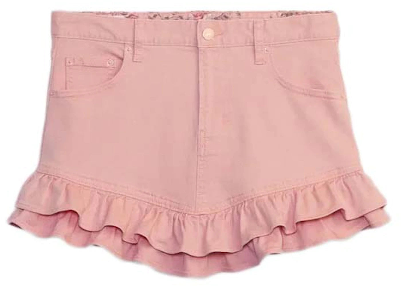 Gap x LoveShackFancy Denim Mini Skirt Pink
