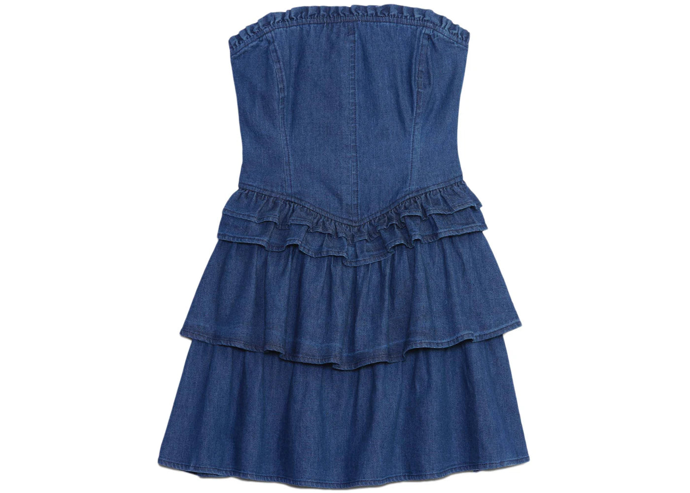 Gap x LoveShackFancy Denim Corset Mini Dress with Washwell Dark Wash Indigo