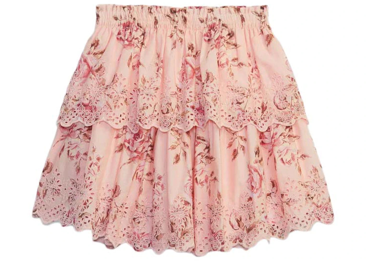 Gap x LoveShackFancy Floral Flippy Skirt Pink Multi Floral