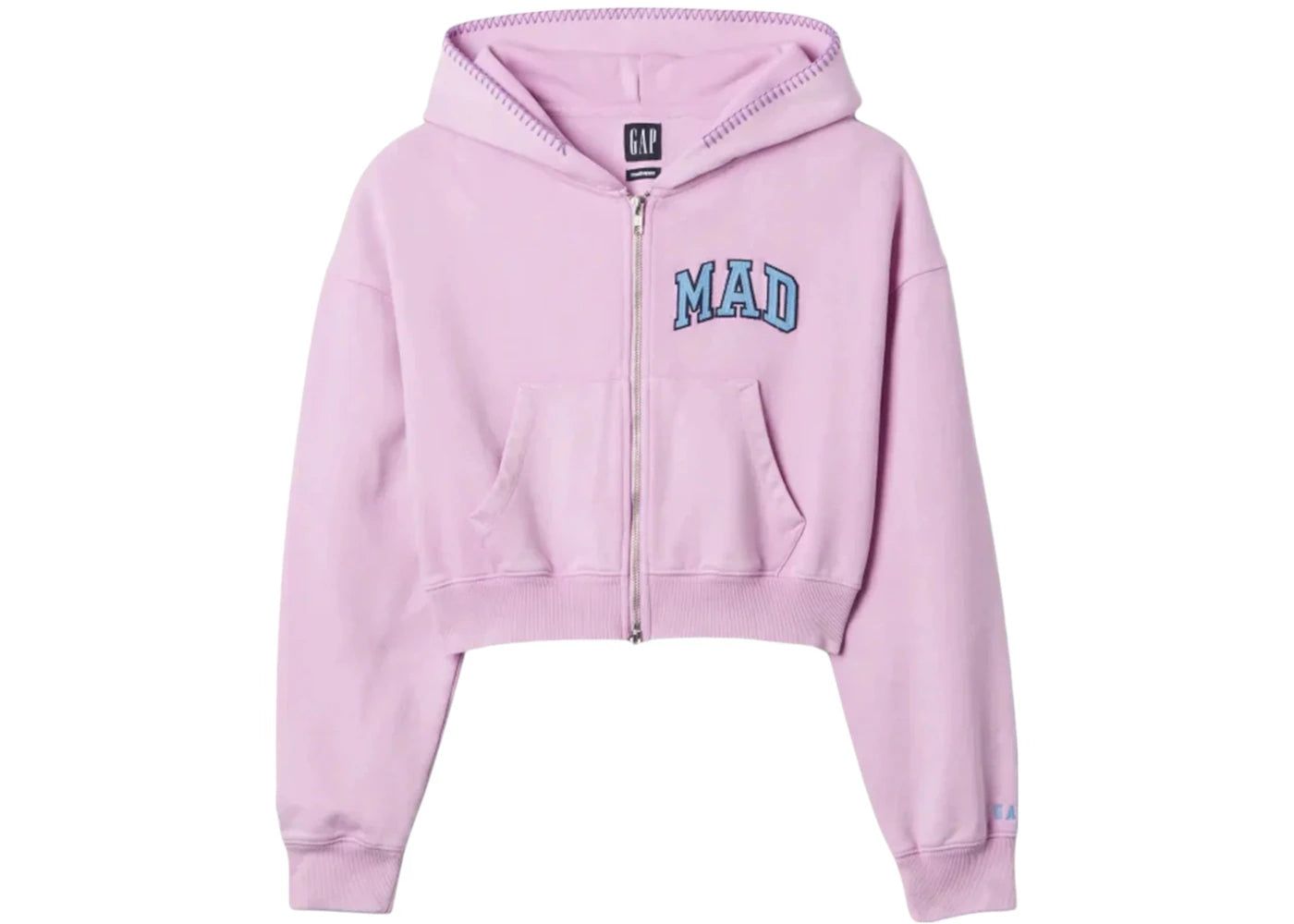 Gap x MadHappy Women's Full Zip Cropped Mad Hoodie Lavender