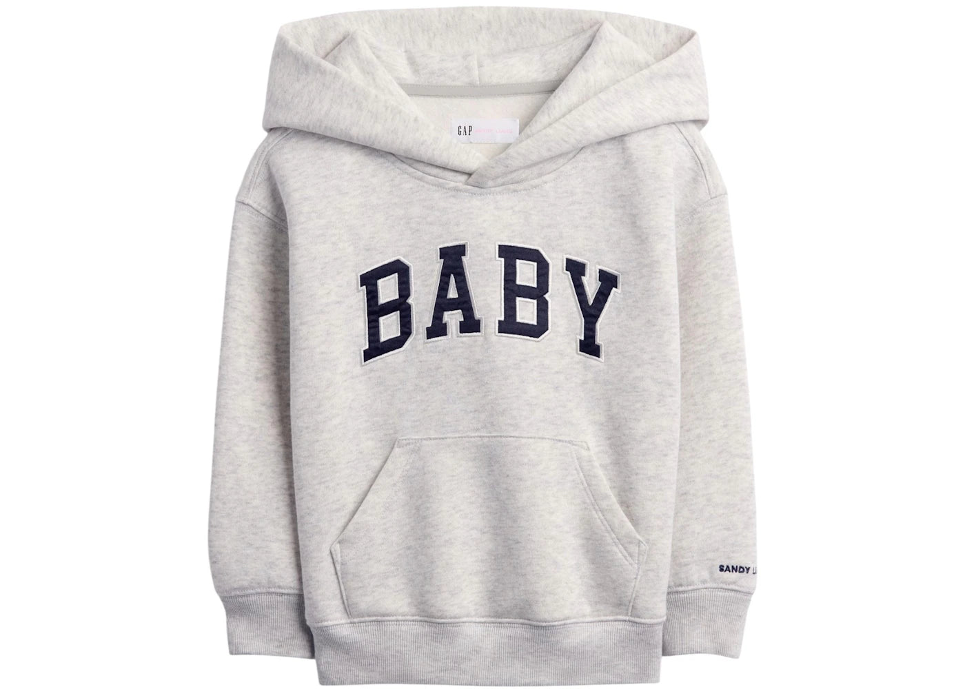 Gap x Sandy Liang Baby/Toddler VintageSoft Logo Hoodie Light Heather Grey