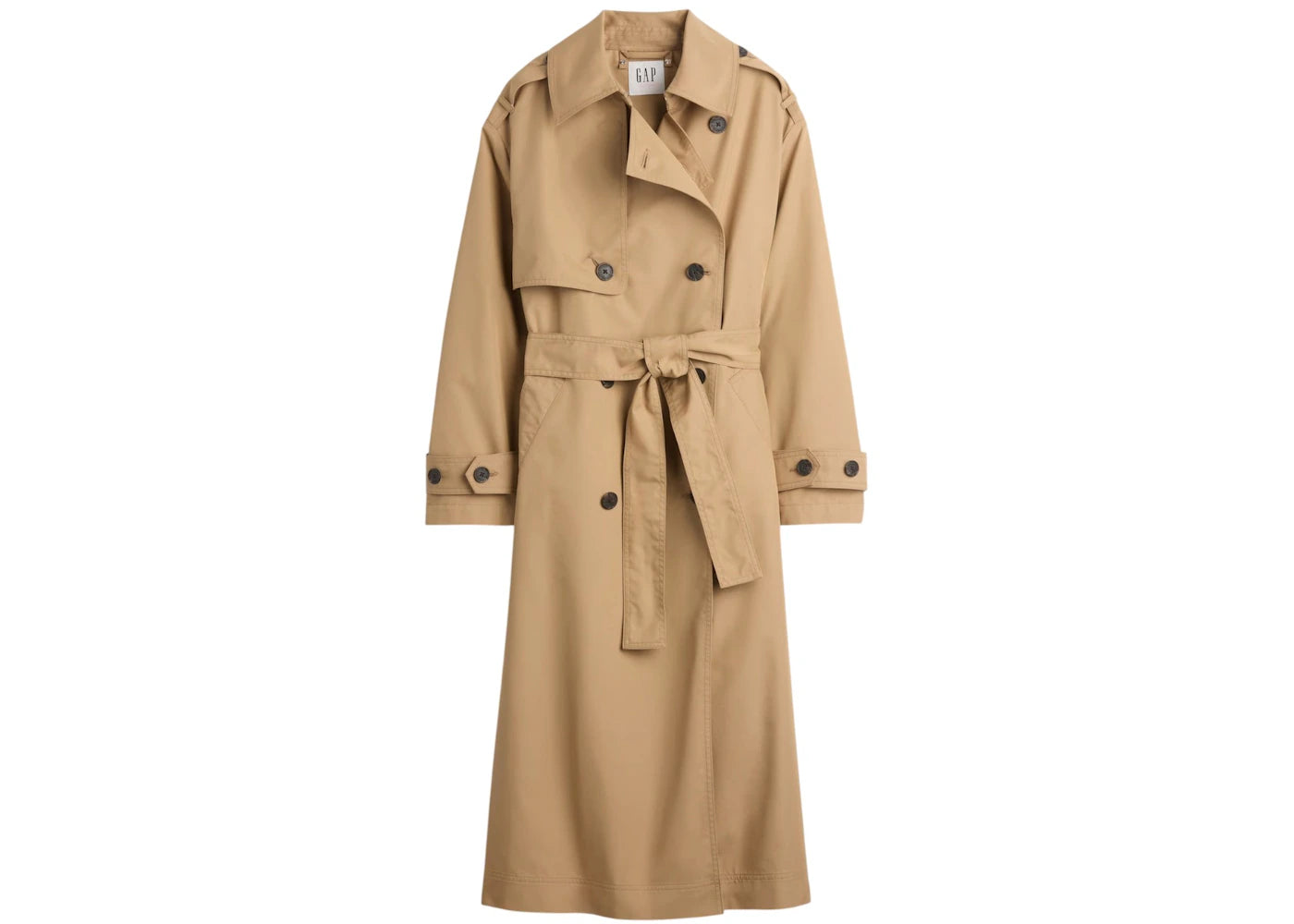 Gap x Sandy Liang Women's Bow-Back Trench Coat Mojave Tan