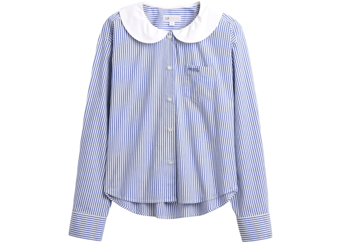 Gap x Sandy Liang Women's Poplin Oversized Shirt Matisse Blue