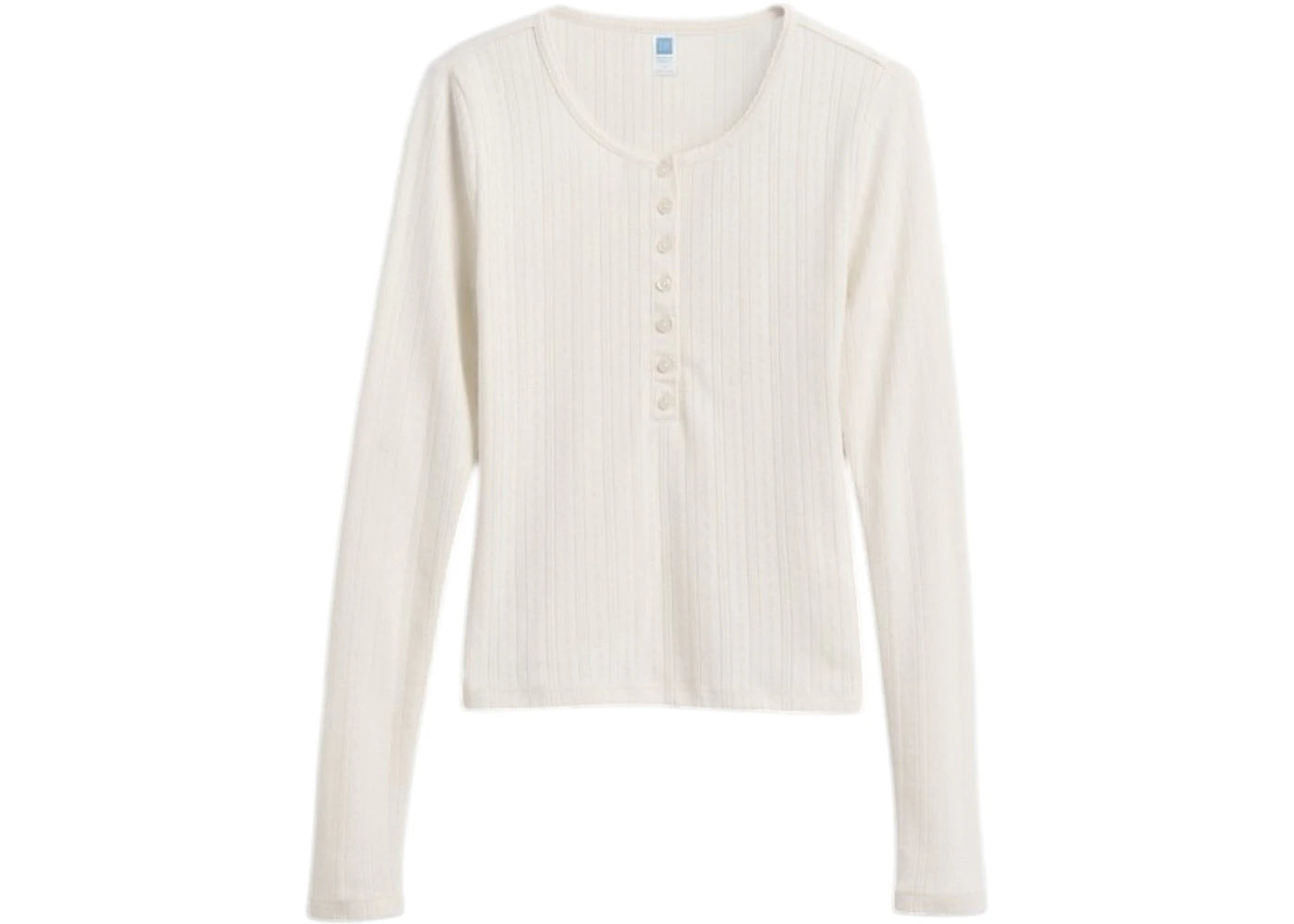 Gap x Summer Fridays Pointelle Henley PJ Top Ivory Online Exclusive