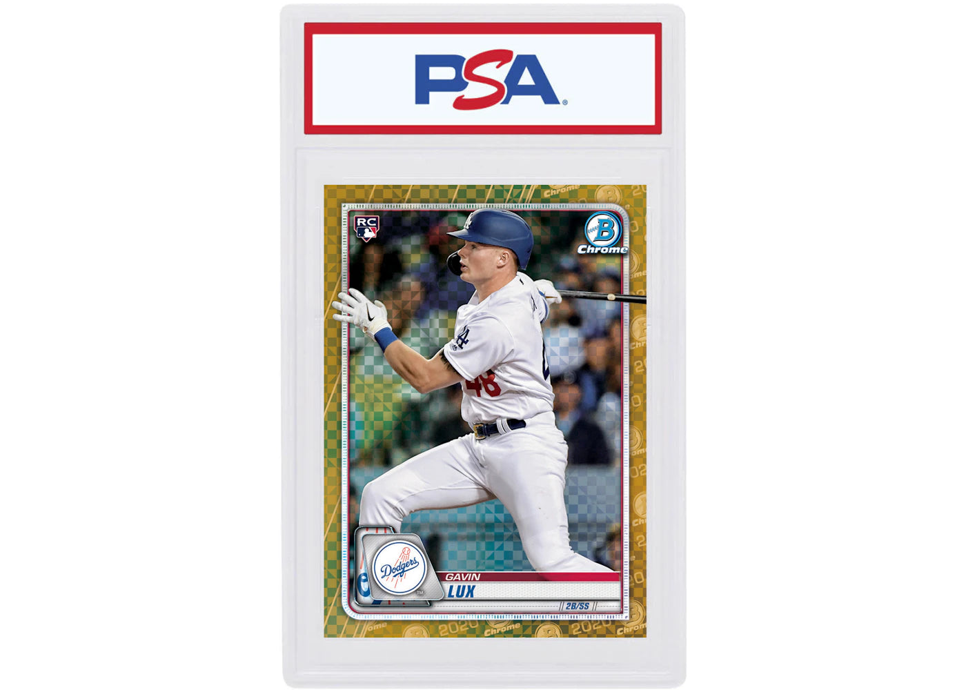 Gavin Lux 2020 Bowman Chrome X Rookie Gold X-Fractor /3 #83 (PSA or BGS Graded)