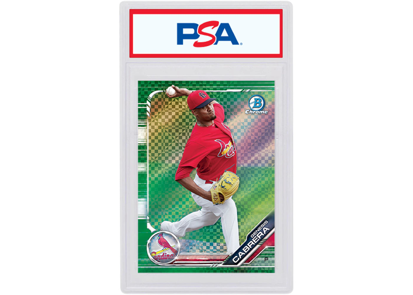 Genesis Cabrera 2019 Bowman Chrome X Green X-Fractor /31 BCP-187 (PSA or BGS Graded)