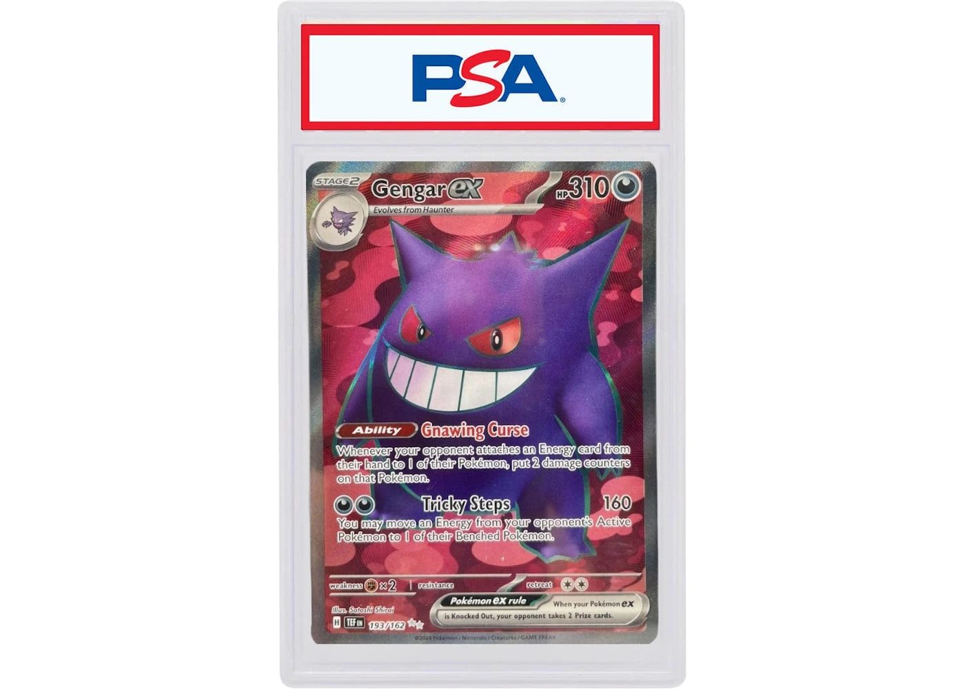 Gengar ex 2024 Pokémon T.FEN Ultra Rare #193/162 (PSA or BGS Graded)