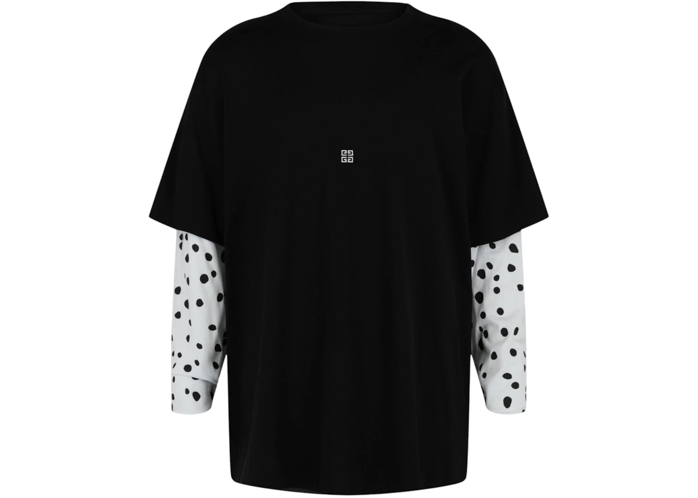 Givenchy 4G Layered Long Sleeve T-Shirt Black White