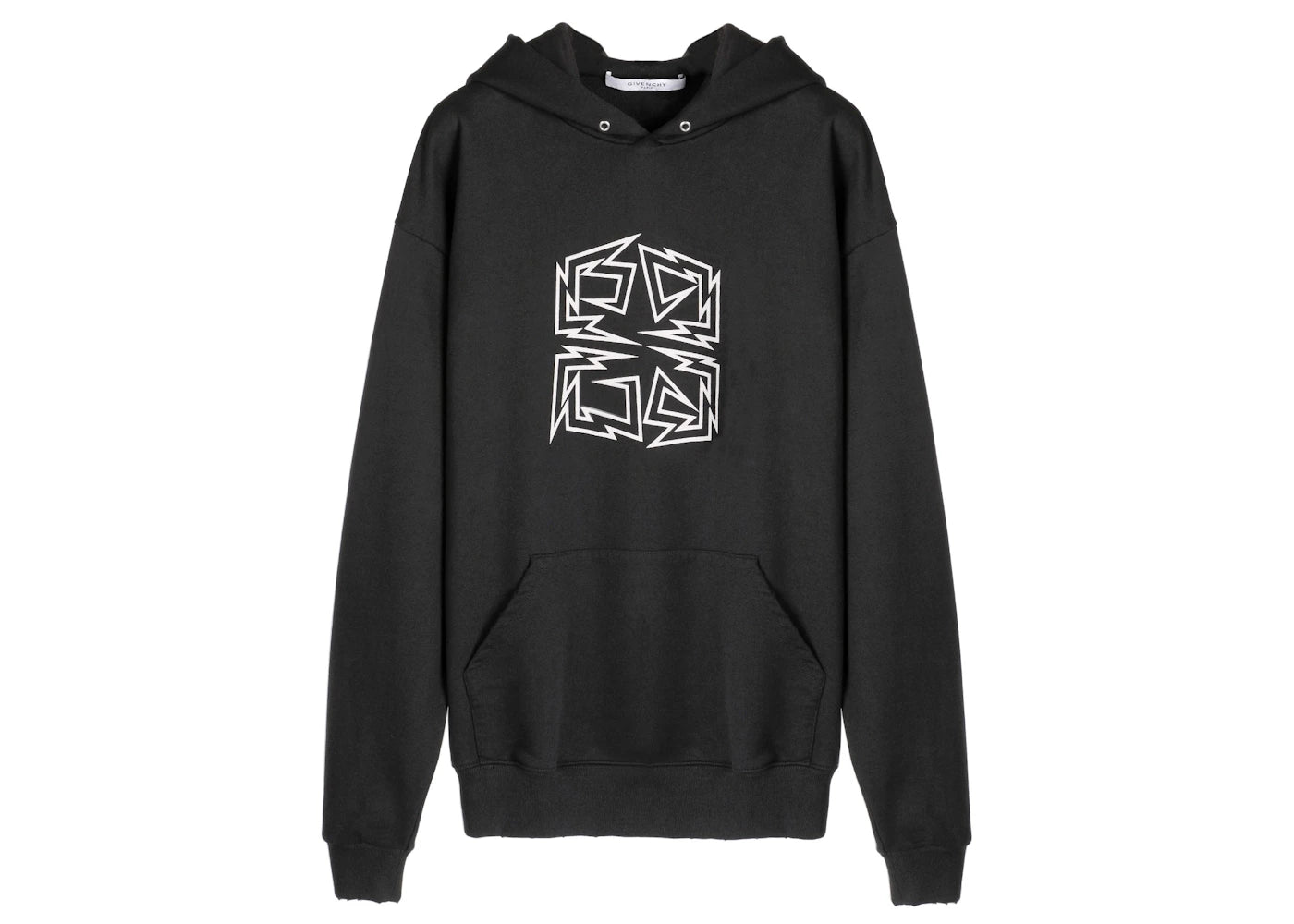 Givenchy 4G Lightning Bolt Print Hooded Sweatshirt Black