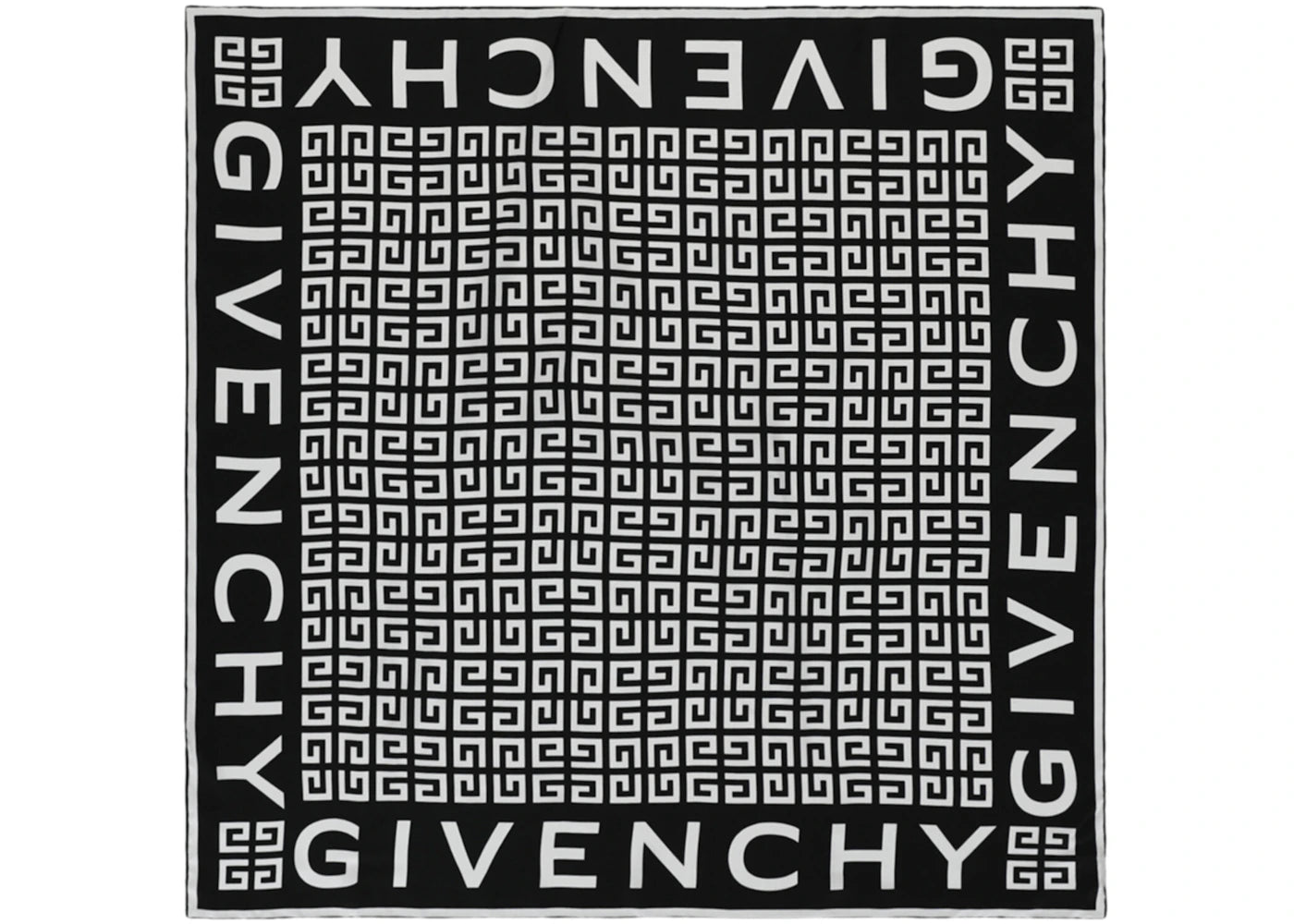 Givenchy 4G Logo Silk Scarf Black/White