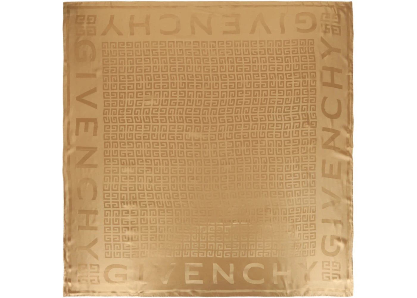 Givenchy 4G Logo Silk Scarf Camel