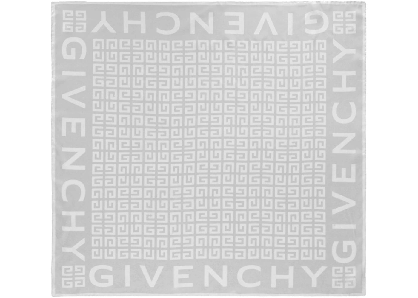 Givenchy 4G Logo Silk Scarf Marble Grey