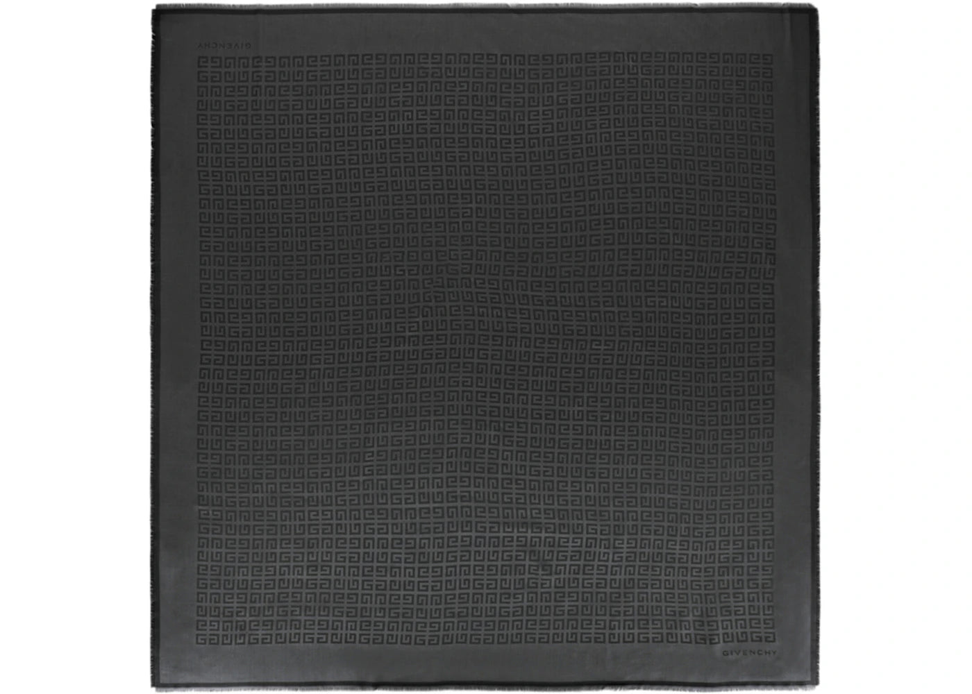 Givenchy 4G Logo Silk Shawl Dark Grey