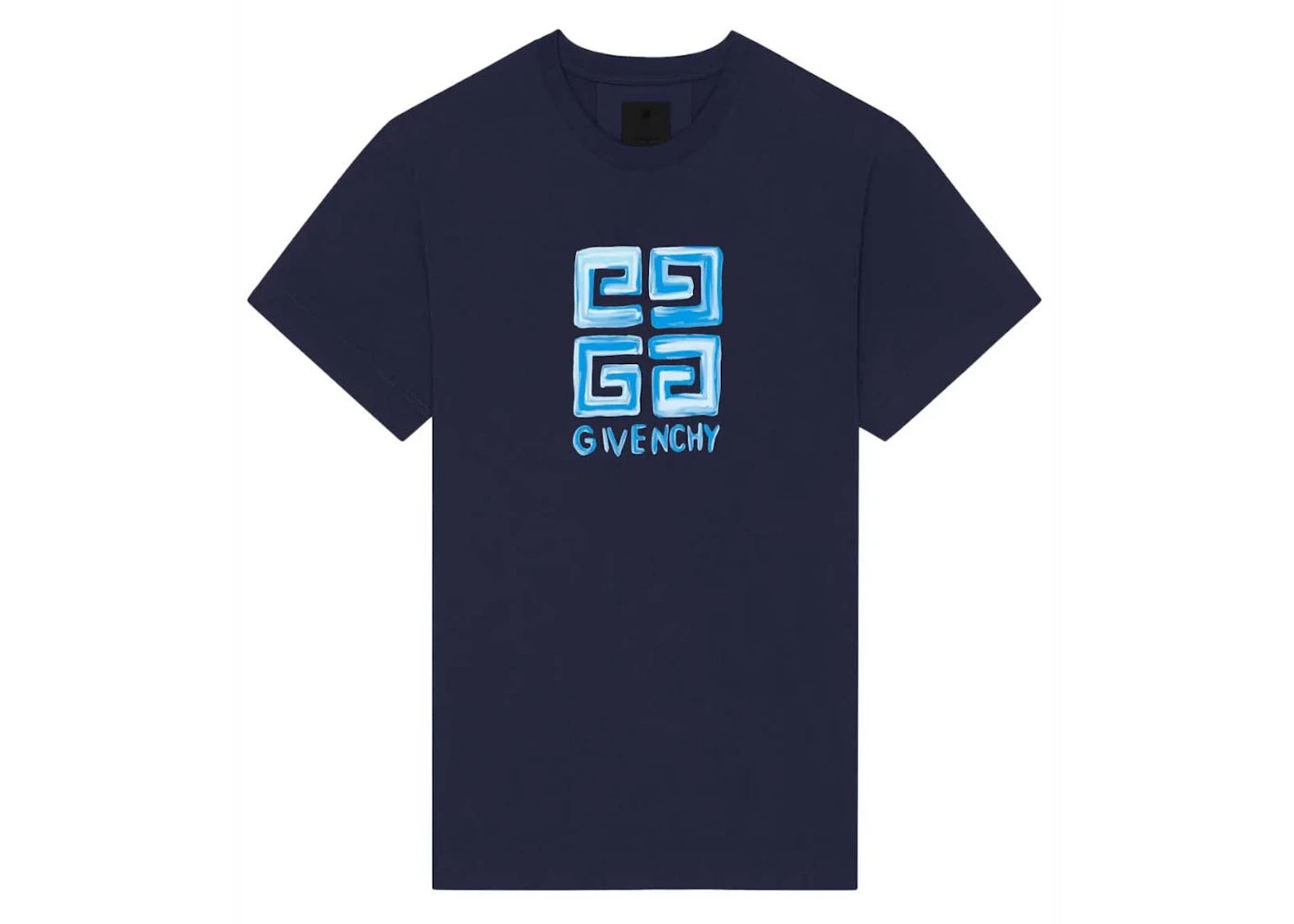 Givenchy 4G Logo Sketch T-Shirt Navy